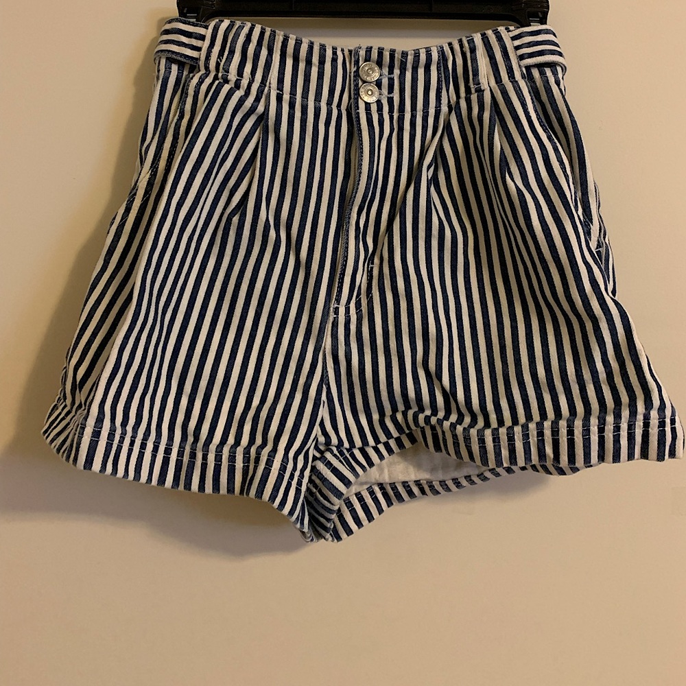 BDG Striped High-Waist Shorts